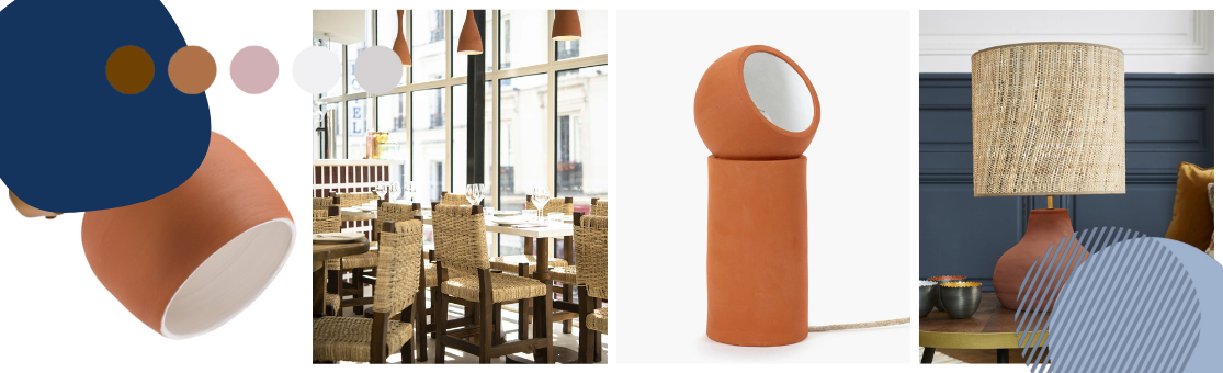 Des lampes terracotta pour apporter une touche contemporaine dans votre décoration minimaliste